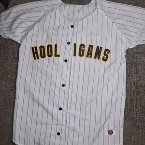 White Pinstripe Baseball Jersey